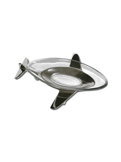 Plat à Service En Verre - Forme Avion 3 Plat à Service En Verre - Forme Avion