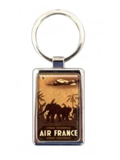 Porte-clés Métal Air France Afrique éléphants