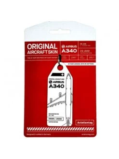 Porte-clés Aviationtag A340 Swiss HB-JMK