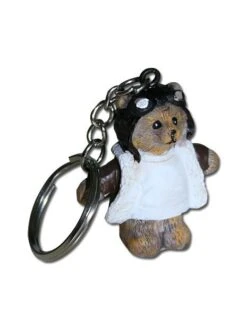 Porte-clés Ourson Aviateur Résine -BOUTIQUE AERO porte cles ourson aviateur resine 1