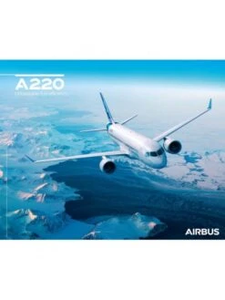 Poster Airbus « A220 Vue Du Ciel » - 50 X 40 Cm