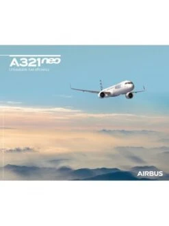 Poster Airbus « A321neo Vue Du Ciel » - 50 X 40 Cm
