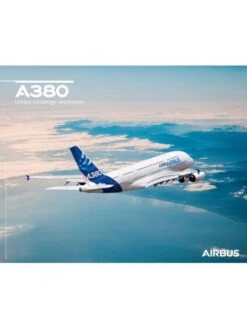 Poster Airbus « A380 Vue En Vol » - 50 X 40 Cm