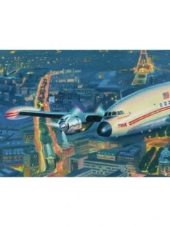 Poster Benjamin FREUDENTHAL - « Lockheed Constellation Au-dessus De Paris » - 80 X 60 Cm -BOUTIQUE AERO poster benjamin freudenthal lockheed constellation au dessus de p 1