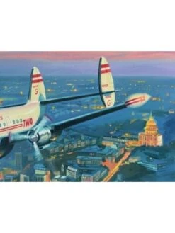 Poster Benjamin FREUDENTHAL - « Lockheed Constellation Au-dessus De Paris » - 80 X 60 Cm -BOUTIQUE AERO poster benjamin freudenthal lockheed constellation au dessus de p 2