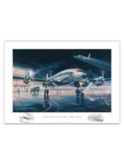 Poster Benjamin FREUDENTHAL - « Starliner Air France à Paris Orly » - 70 X 50 Cm