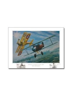 Poster Benjamin FREUDENTHAL - « Udet Et Guynemer » - 80 X 60 Cm