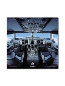 Poster Airbus « Cockpit A380 » - 60 X 60 Cm