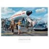 Poster Benjamin FREUDENTHAL - « Hollywood Boogie, Lockheed Starliner T.W.A. » - 70 X 50 Cm