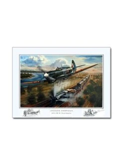 Poster Benjamin FREUDENTHAL - « Spitfire MK5, Jacques Andrieux » - 70 X 50 Cm