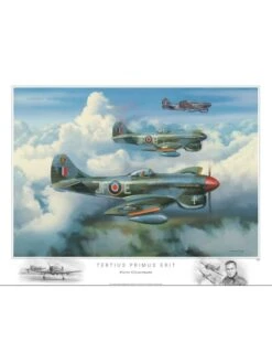 Poster Benjamin FREUDENTHAL - « Tertius Primus Erit, Pierre Clostermann » - 70 X 50 Cm