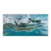 Poster Benjamin FREUDENTHAL - « Mitsubishi A6M3 Zero Vs Corsair FAU-1D » - 100 X 50 Cm -BOUTIQUE AERO poster zeros