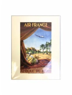Affiche Air France « Afrique Du Nord » - 30 X 40 Cm
