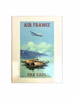 Affiche Air France « Extrême Orient » - 30 X 40 Cm