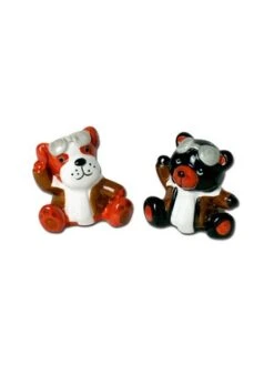 Salière Et Poivrière - Chien Et Ours Aviateurs